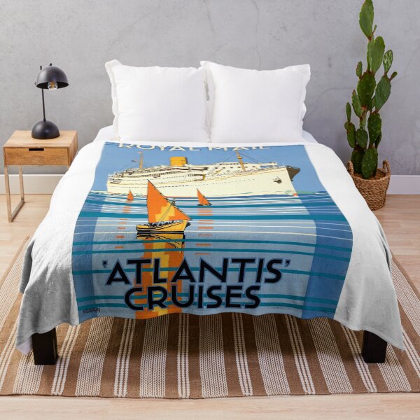 Item preview, VINTAGE ATLANTIS OCEAN LINER TRAVEL POSTER designed and sold by Madjack Tees Kiwi SuperStore.