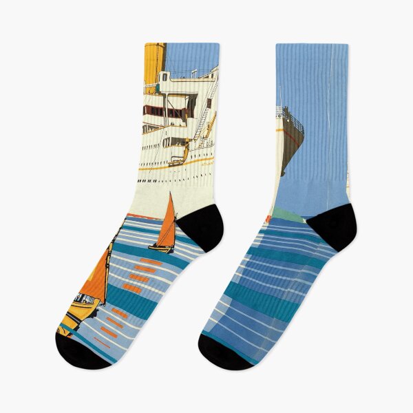 Item preview, VINTAGE ATLANTIS OCEAN LINER TRAVEL POSTER designed and sold by Madjack Tees Kiwi SuperStore.