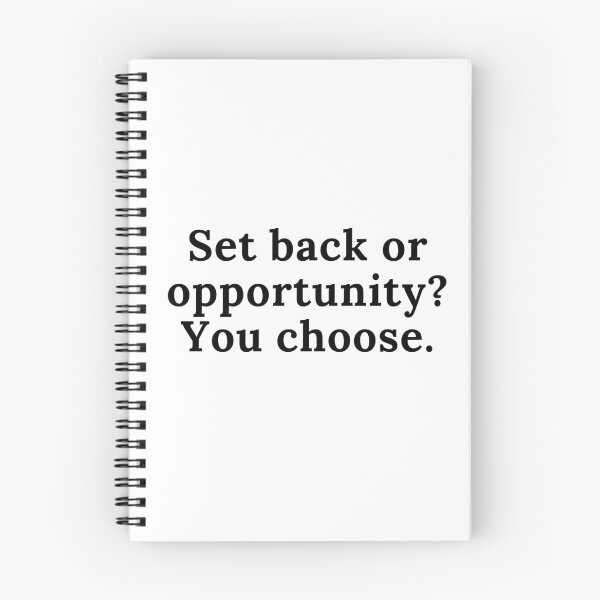 Item preview, Setback or opportunity? You choose. Text only design. Black text. designed and sold by JellyBeenzz.