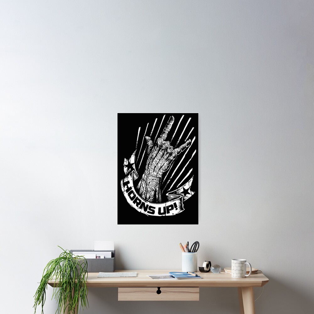 "Metalhead Horns up symbol" Poster for Sale by Sovikgoswami Redbubble