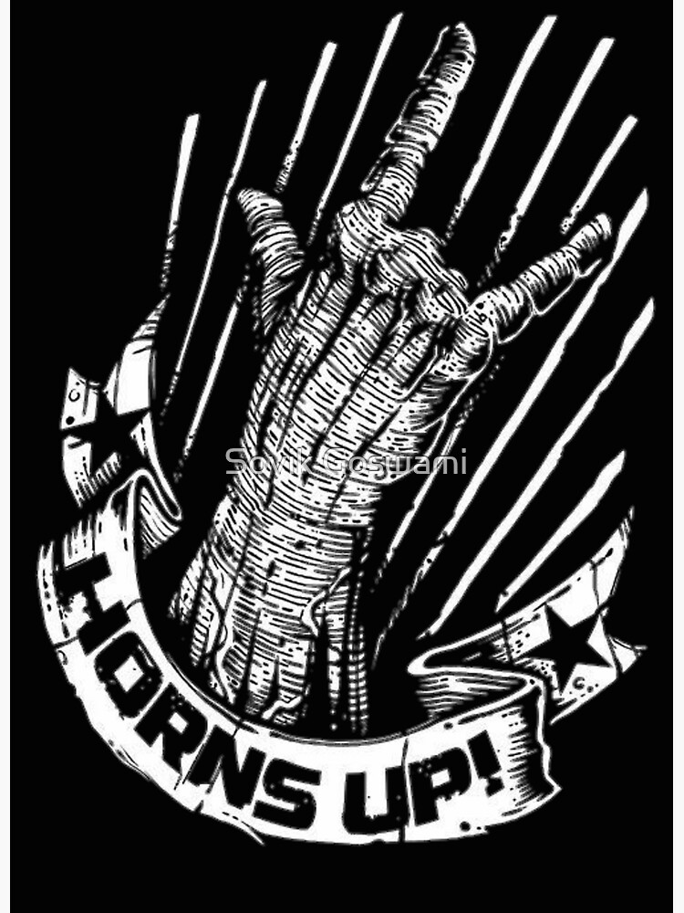 "Metalhead Horns up symbol" Poster for Sale by Sovikgoswami Redbubble