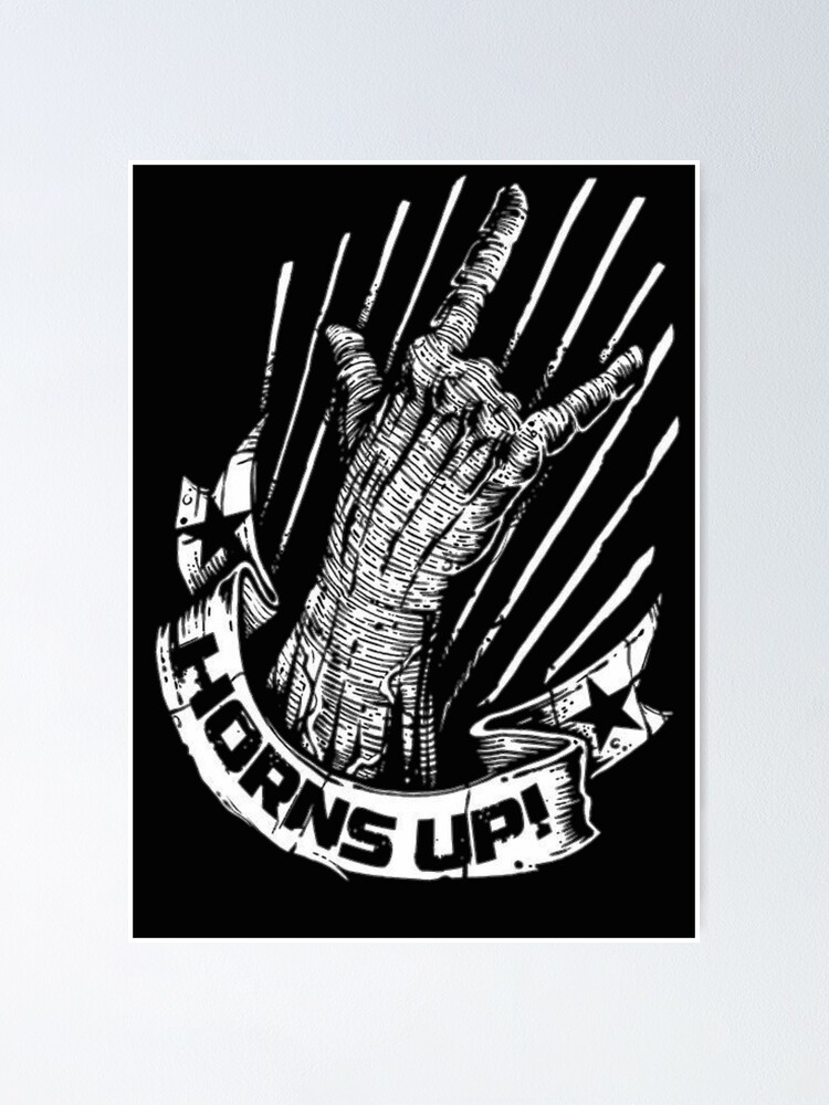 "Metalhead Horns up symbol" Poster for Sale by Sovikgoswami Redbubble