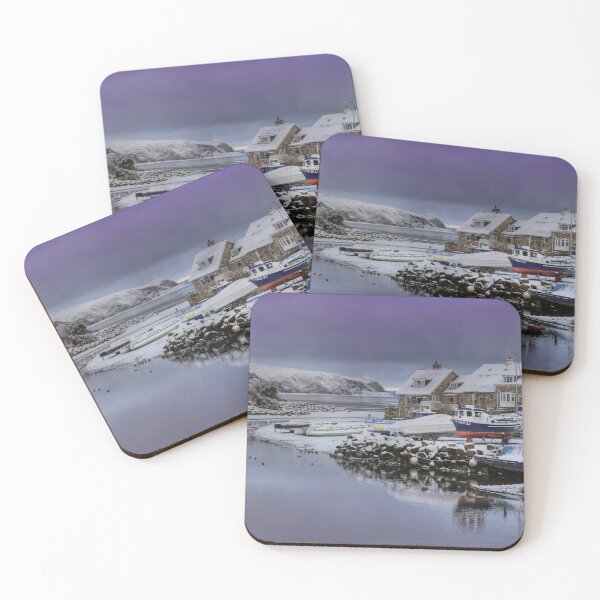 Item preview, Abersoch  inner harbour with snow designed and sold by Turtle  Photography.