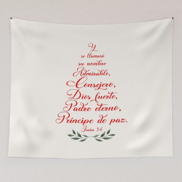 Item preview, Isaias 9:6, Spanish Christmas Bible Verse designed and sold by Aryam Quotes.