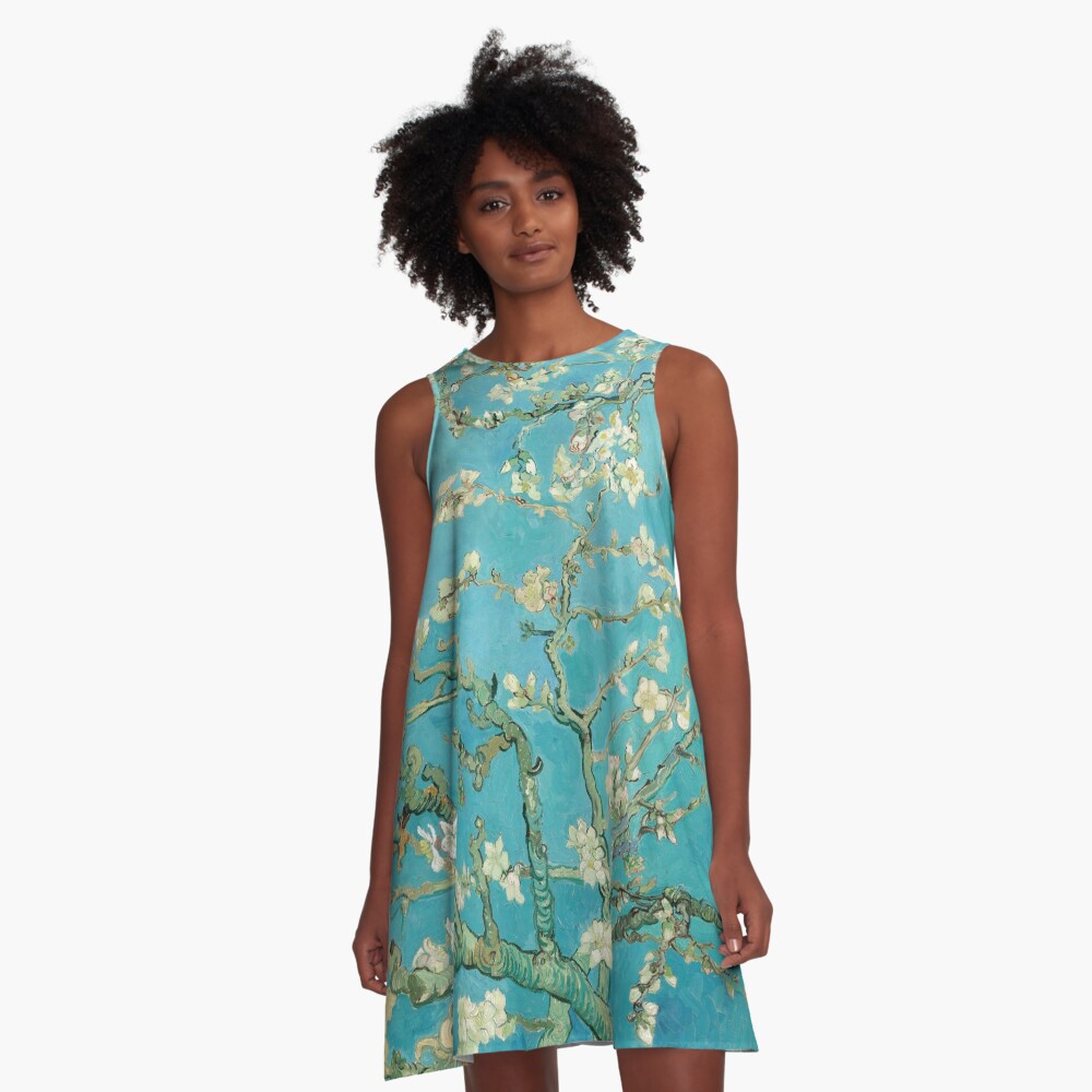 Almond Blossoms by Vincent Van Gogh A-Line Dress