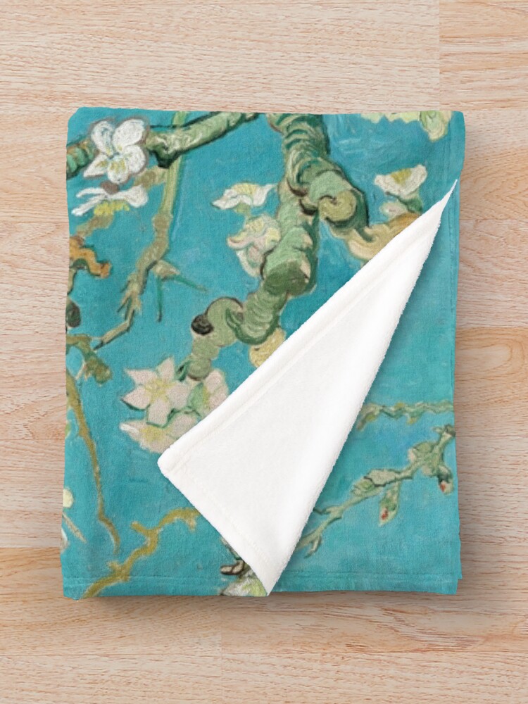 Alternate view of Almond Blossoms by Vincent Van Gogh Throw Blanket