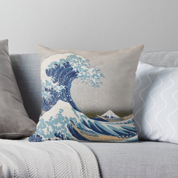 Under the Wave off Kanagawa - The Great Wave - Katsushika Hokusai Throw Pillow