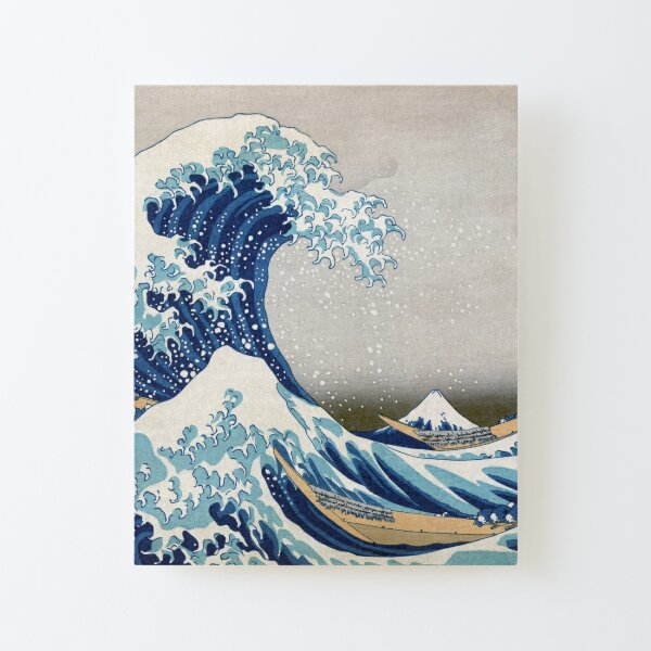 Under the Wave off Kanagawa - The Great Wave - Katsushika Hokusai Canvas Mounted Print