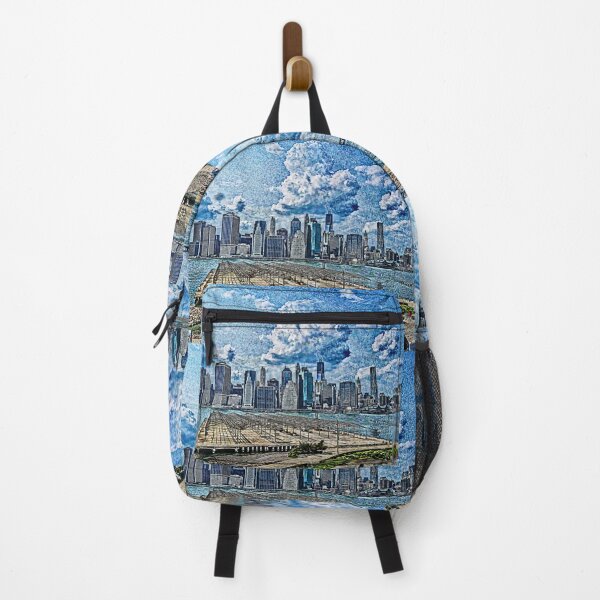 Item preview, New York Pop Art - Lower Manhattan skyline from Brooklyn Heights Promenade in New York City, USA. designed and sold by r-silver.