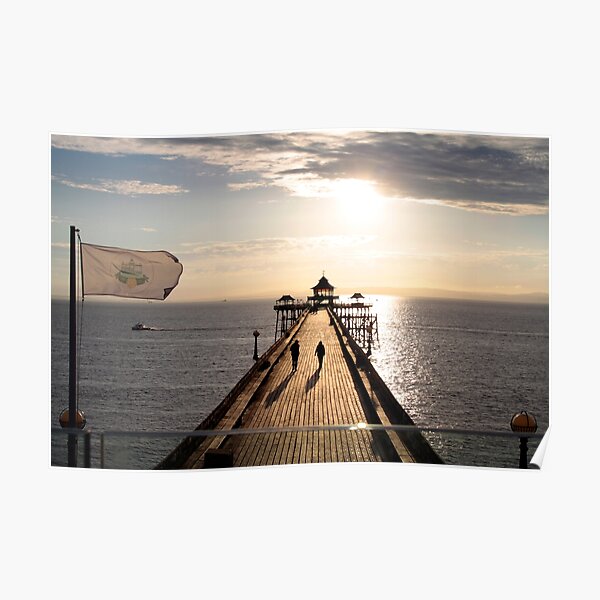 Clevedon Pier at Sunset Poster
