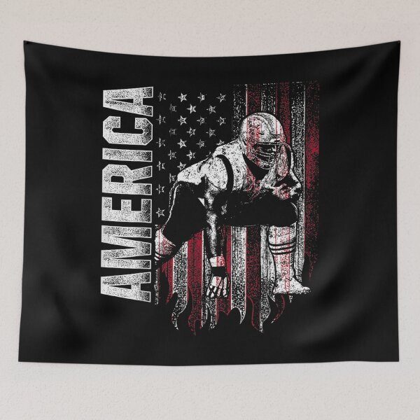 Item preview, Lineman America Flag Offensive Defensive Player designed and sold by lindaxse.