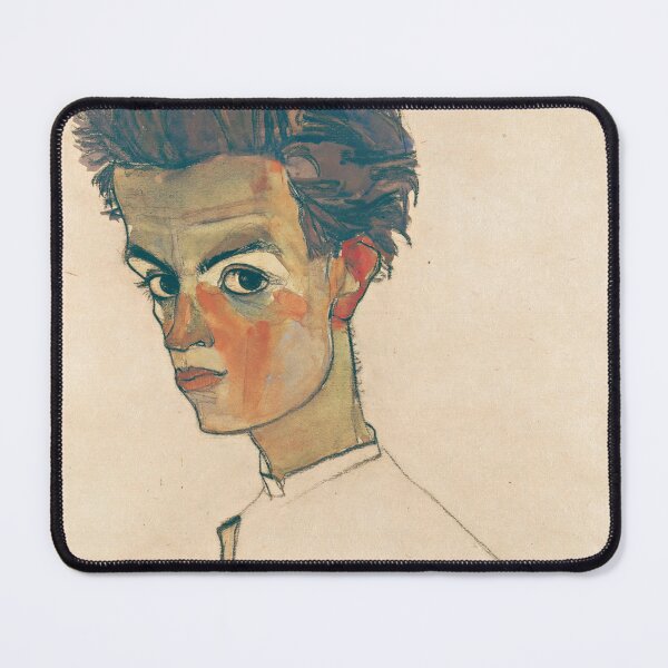 Item preview, Egon Schiele - Self-Portrait with Striped Shirt, 1910 designed and sold by Vintage Wall Art.