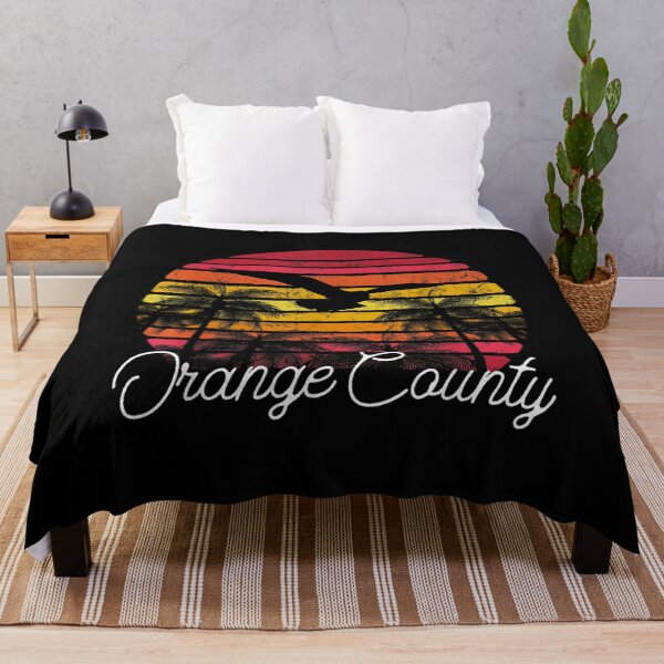Item preview, Orange County Vintage Retro Beach Palm Tree Surf Swim Sunset designed and sold by cysandy.