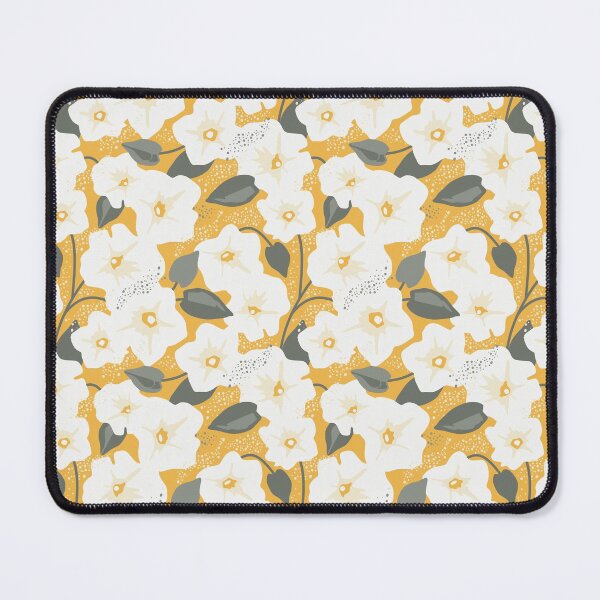 Item preview, Gentle white field bindweed on a gold background designed and sold by lents.