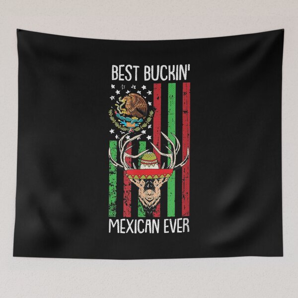 Item preview, Half Mexican Half American Flag Cinco De Mayo Deer Hunting designed and sold by cysandy.