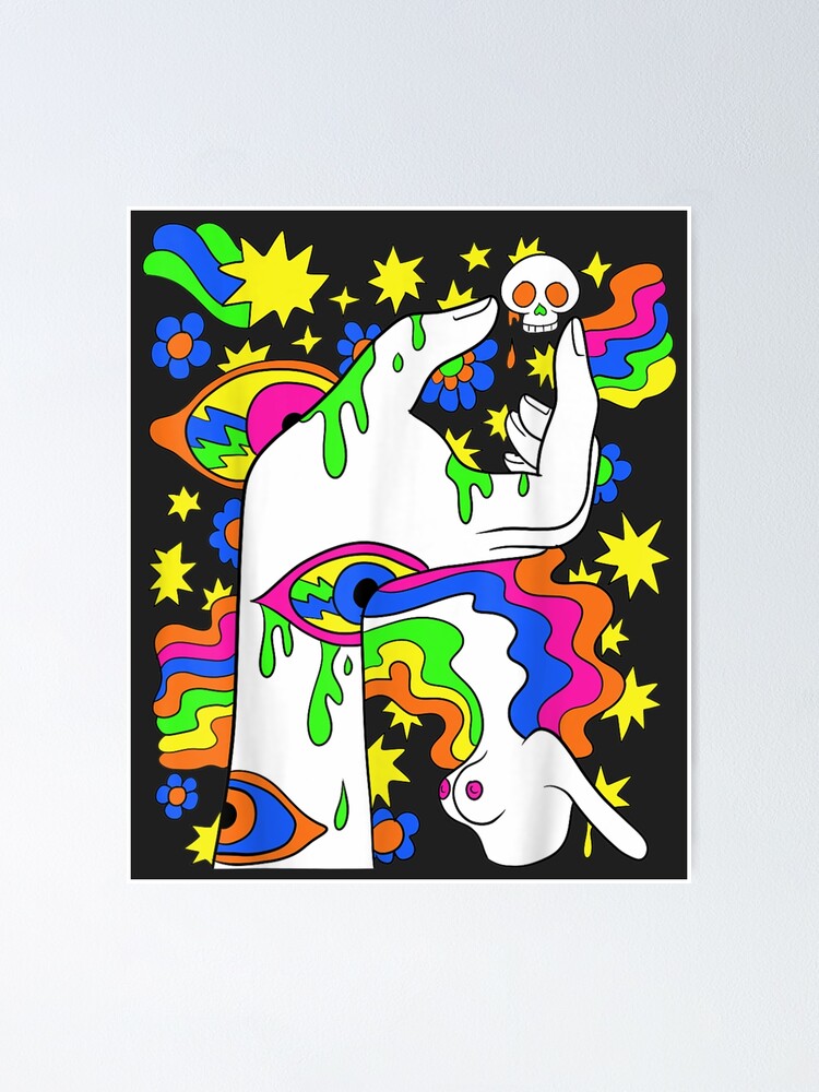 Psychedelic Abstract Nude Art Lsd Hippie Trippy Gift Idea Poster For Sale By VIETHUNGSHOP