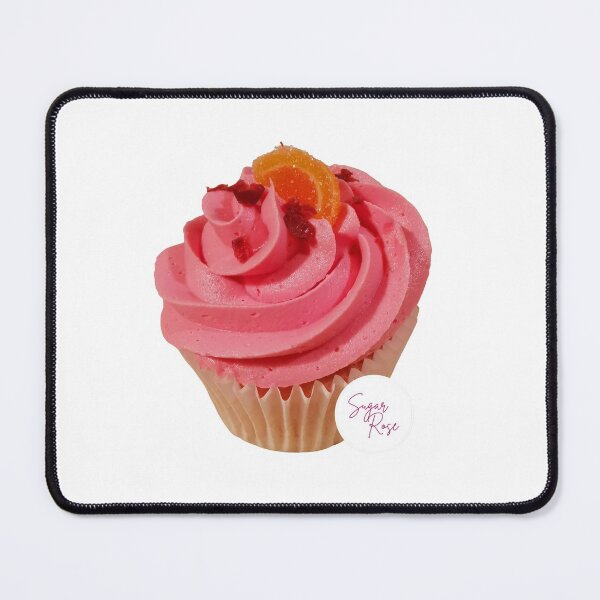 Item preview, Pink cupcake with orange segment on top designed and sold by sugarrosekitch.