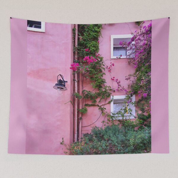 Item preview,  Pink House wall And bougainvillea Crete collection designed and sold by orangerinka.