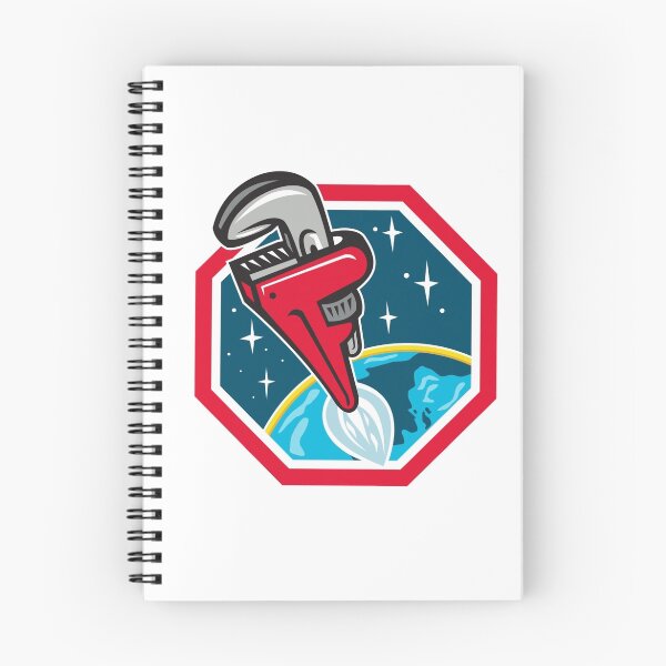 Item preview, Pipe Wrench Rocket Booster Blasting Space Hexagon Retro designed and sold by patrimonio.