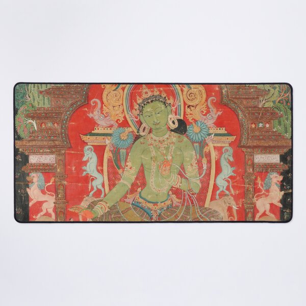 Item preview, Green Tara 13th Century Tibetan Art designed and sold by Vintage Wall Art.
