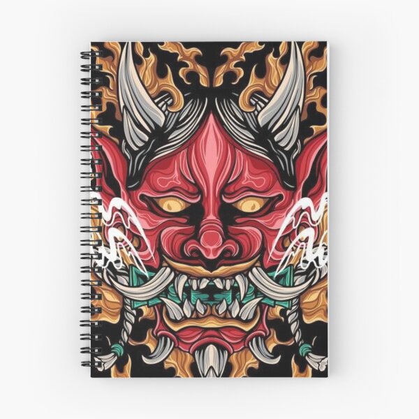 Aperçu de l'œuvre Masque Oni Culture Japonaise Art M ByTe créée et vendue par Bubu World.
