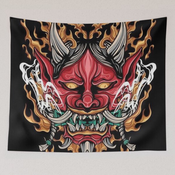 Item preview, Oni Mask Japanese Culture Art M ByTe designed and sold by Bubu World.