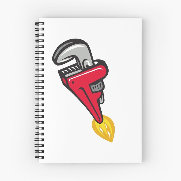 Item preview, Pipe Wrench Rocket Booster Blasting Off Retro designed and sold by patrimonio.