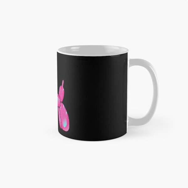 Item preview, Chrome Dog Balloon Pink on Black designed and sold by lineartdesigns.