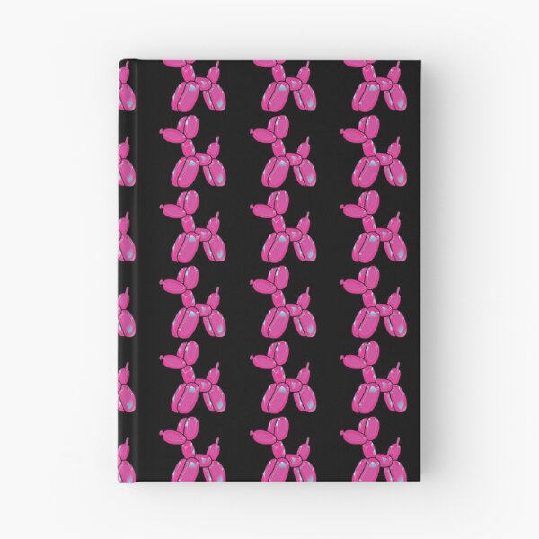 Item preview, Chrome Dog Balloon Pink on Black designed and sold by lineartdesigns.
