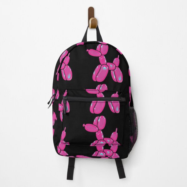 Item preview, Chrome Dog Balloon Pink on Black designed and sold by lineartdesigns.