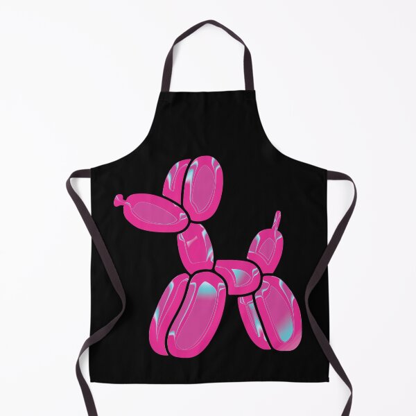Item preview, Chrome Dog Balloon Pink on Black designed and sold by lineartdesigns.