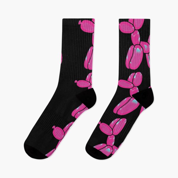 Item preview, Chrome Dog Balloon Pink on Black designed and sold by lineartdesigns.