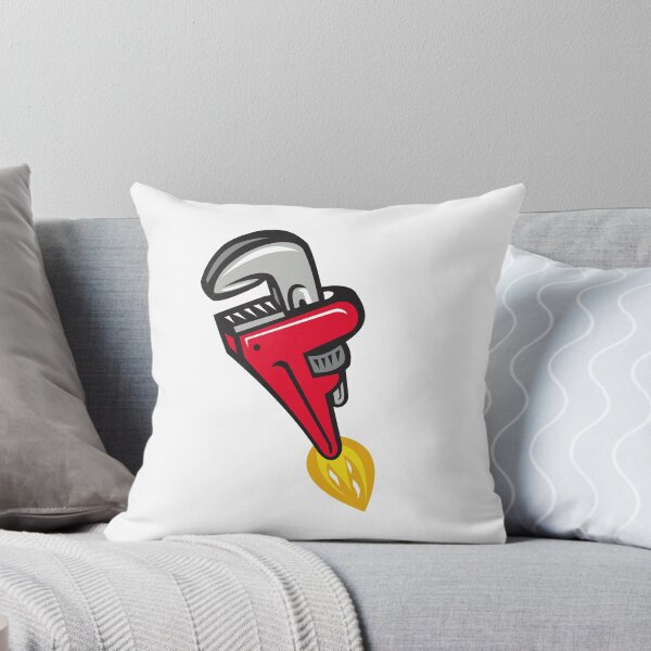 Item preview, Pipe Wrench Rocket Booster Blasting Off Retro designed and sold by patrimonio.
