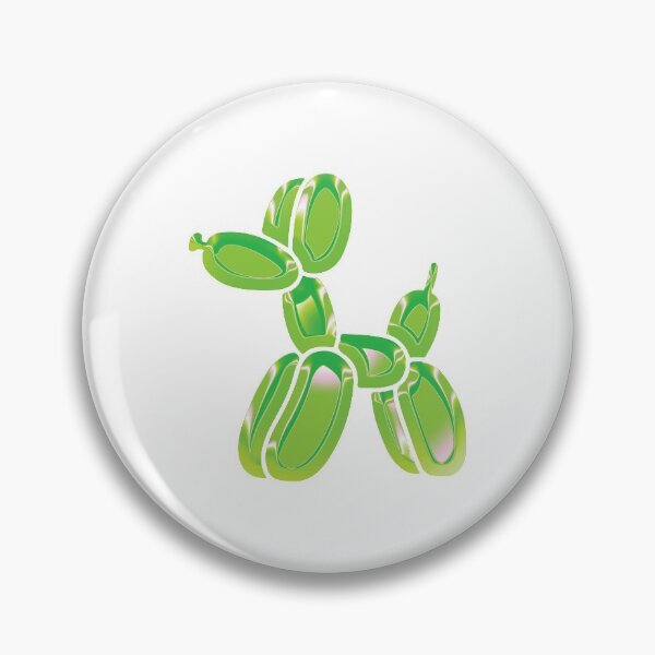 Item preview, Chrome Dog Balloon Lime on White designed and sold by lineartdesigns.