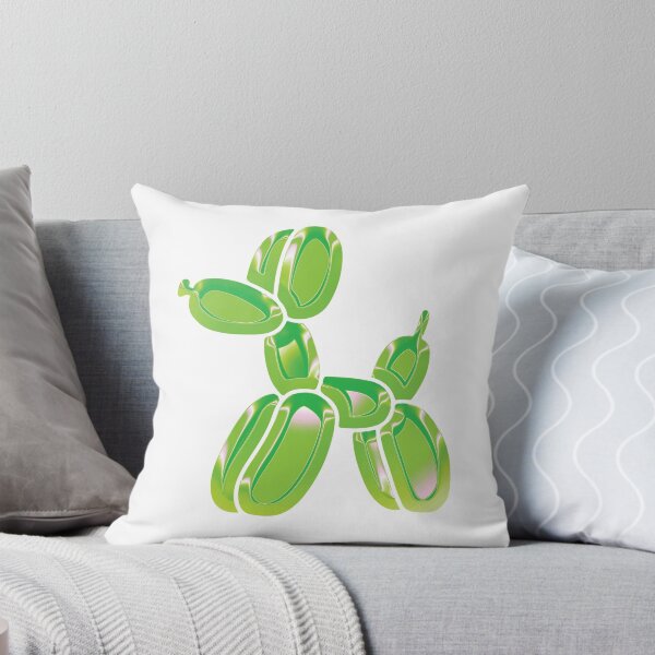 Item preview, Chrome Dog Balloon Lime on White designed and sold by lineartdesigns.