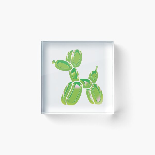 Item preview, Chrome Dog Balloon Lime on White designed and sold by lineartdesigns.