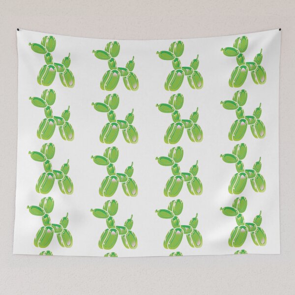 Item preview, Chrome Dog Balloon Lime on White designed and sold by lineartdesigns.