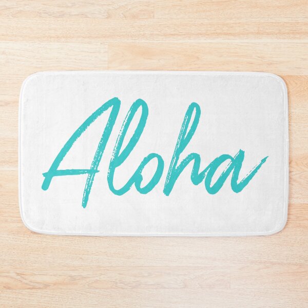 Item preview, Aloha in Turquoise Blue designed and sold by Vintage Wall Art.