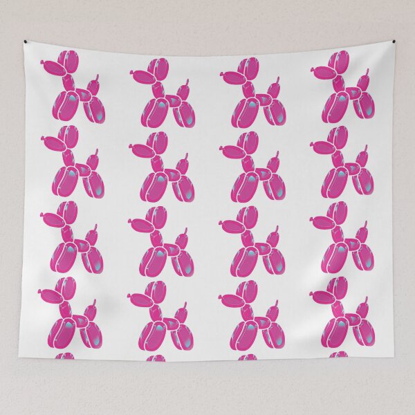Item preview, Chrome Dog Balloon Pink on White designed and sold by lineartdesigns.