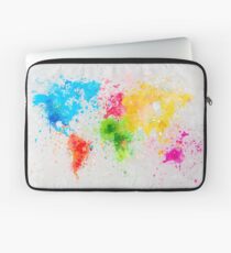 world map painting Laptop Sleeve