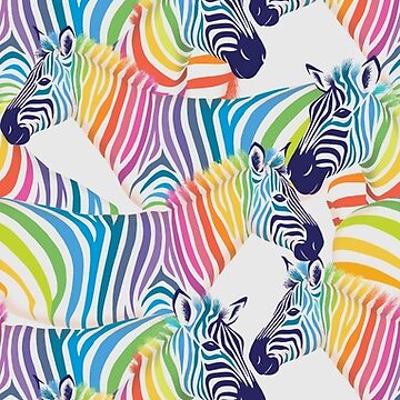 Artwork thumbnail, Rainbow Pride Zebras by Rainbow Pride