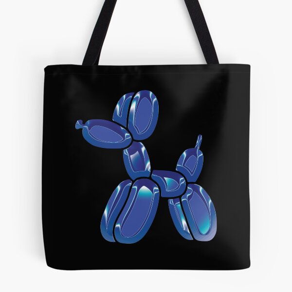 Item preview, Chrome Dog Balloon Blue on Black designed and sold by lineartdesigns.