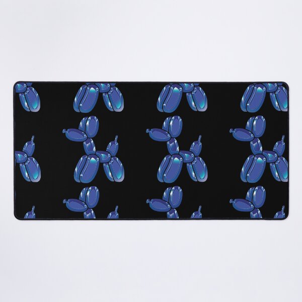 Item preview, Chrome Dog Balloon Blue on Black designed and sold by lineartdesigns.