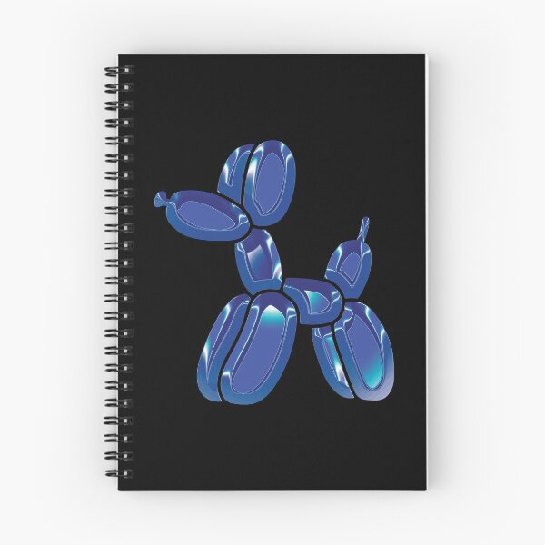 Item preview, Chrome Dog Balloon Blue on Black designed and sold by lineartdesigns.