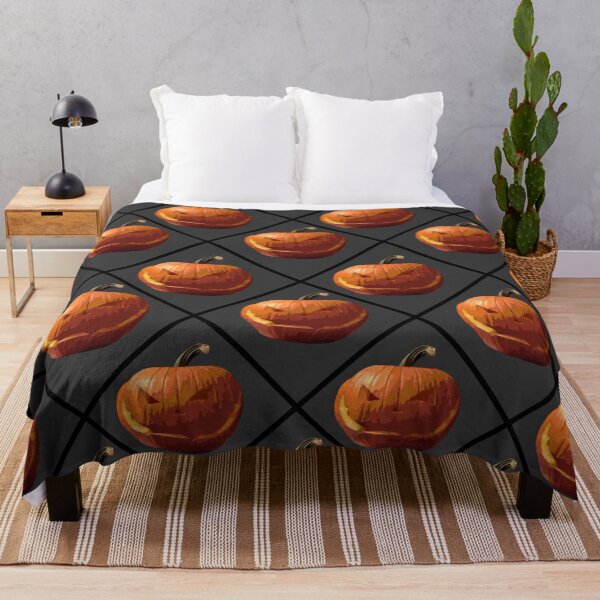 Item preview, Jack O'Lantern Black Diagonal on Grey 5748 designed and sold by Art in My Loft.