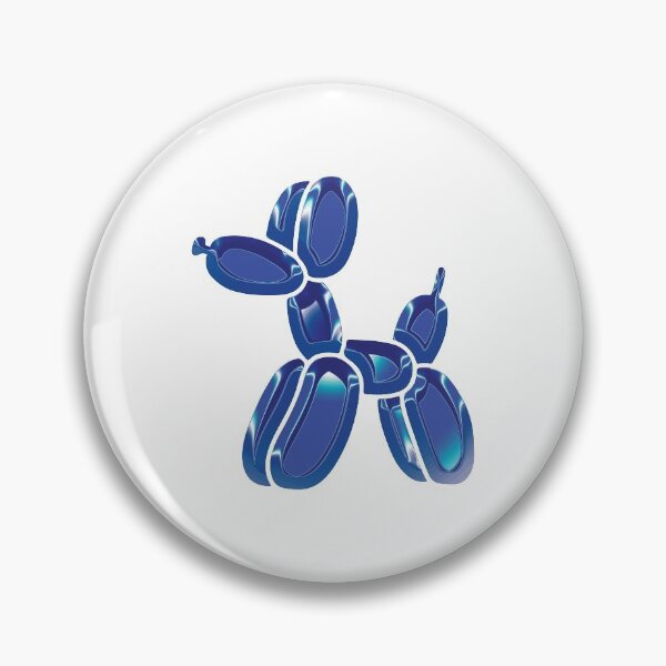Item preview, Chrome Dog Balloon Blue on White designed and sold by lineartdesigns.