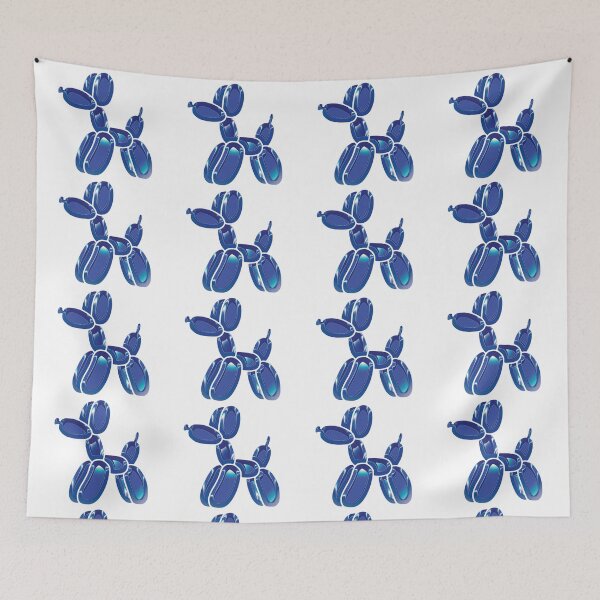 Item preview, Chrome Dog Balloon Blue on White designed and sold by lineartdesigns.