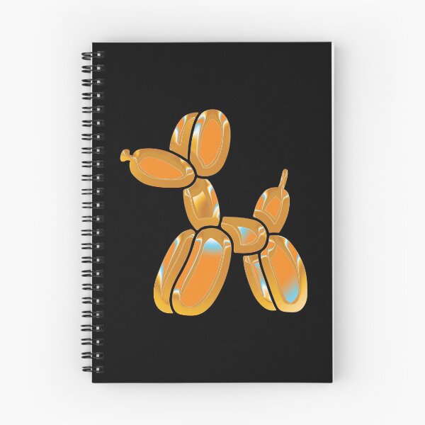 Item preview, Chrome Dog Balloon Orange on Black designed and sold by lineartdesigns.
