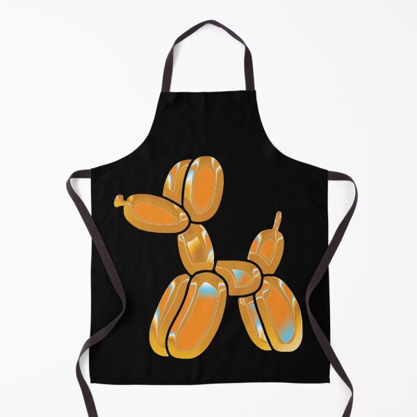 Item preview, Chrome Dog Balloon Orange on Black designed and sold by lineartdesigns.
