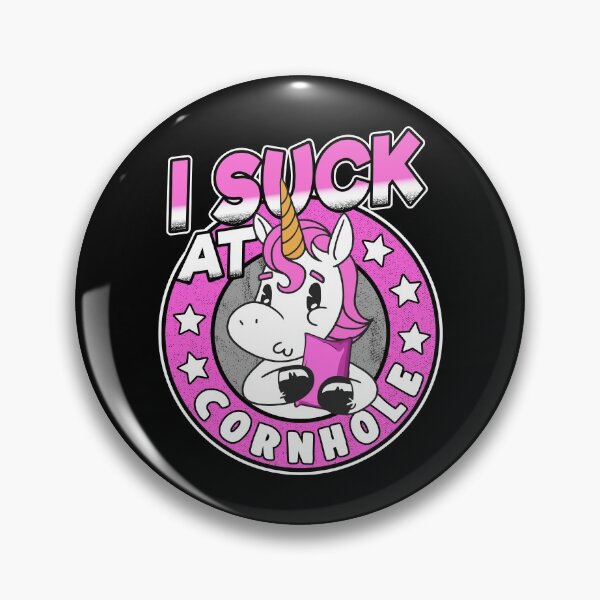 Item preview, I Suck At Cornhole Loser Funny Sarcastic Joke Pink Unicorn designed and sold by Stronzi.